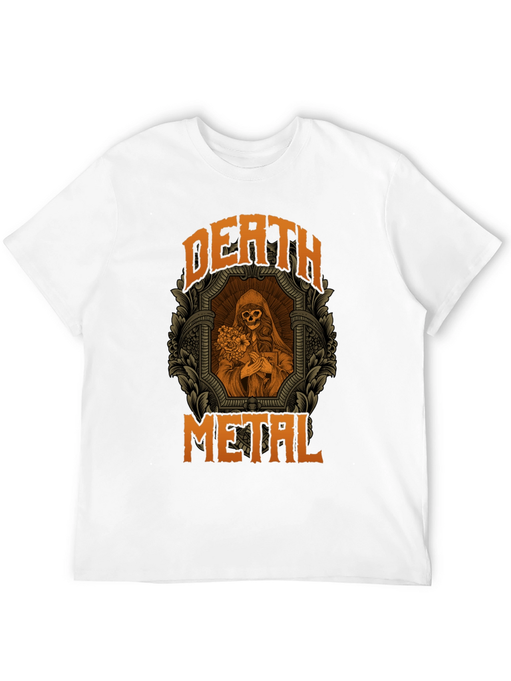 Death Metal Graphic T-Shirt - Skull Reaper Design