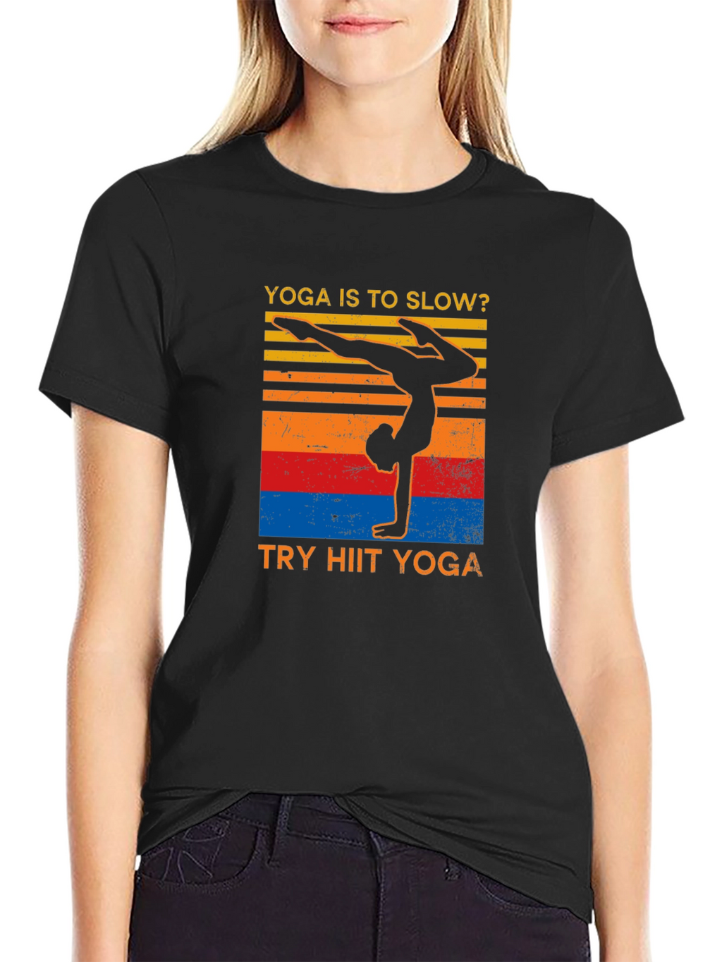 Yoga HIIT T-Shirt - Black Graphic Tee