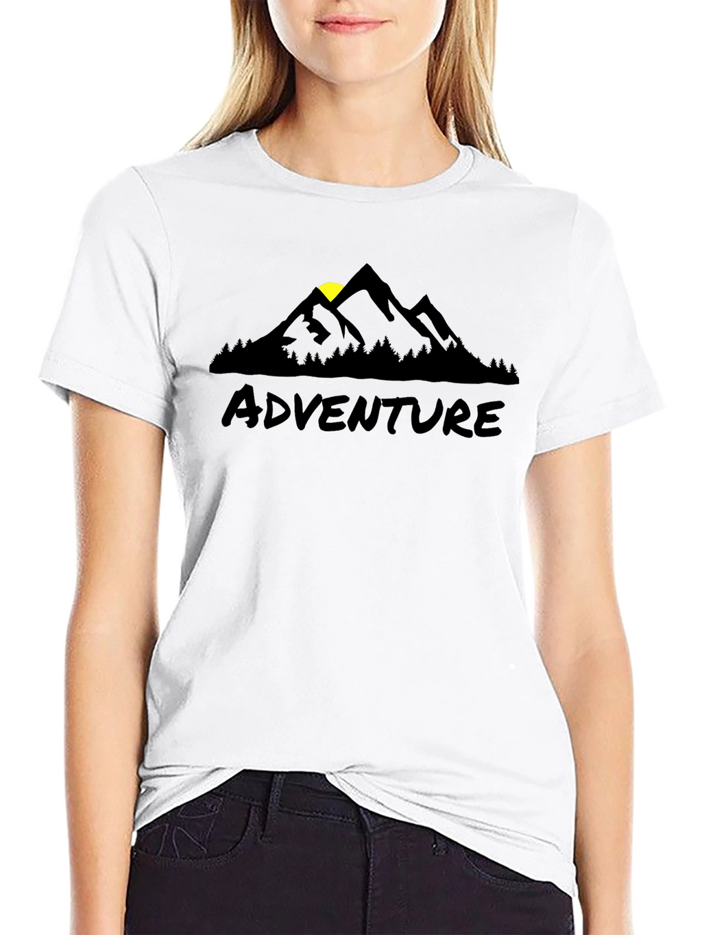 Adventure Mountain Graphic Tee - Black