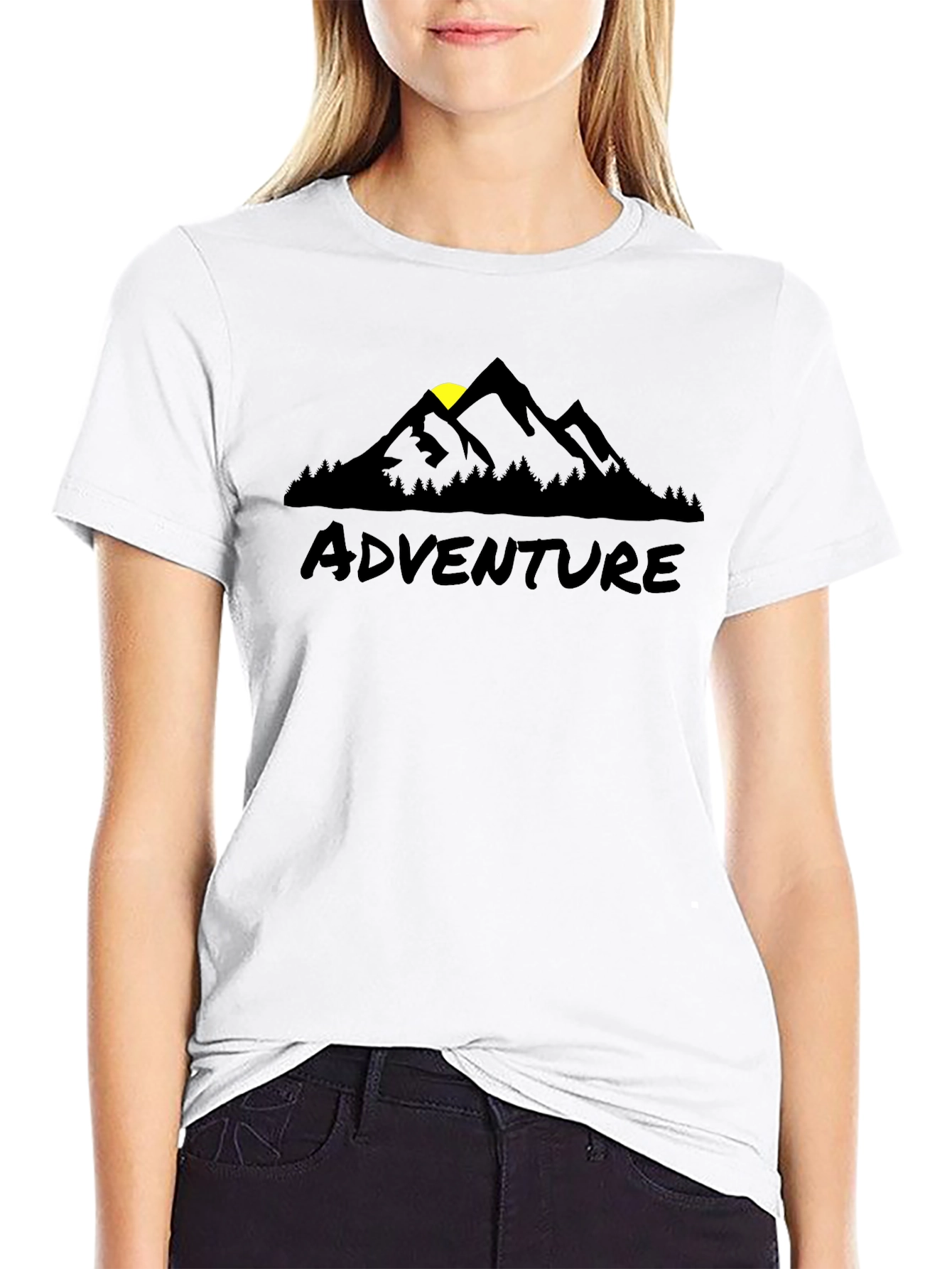 Adventure Mountain Graphic Tee - Black