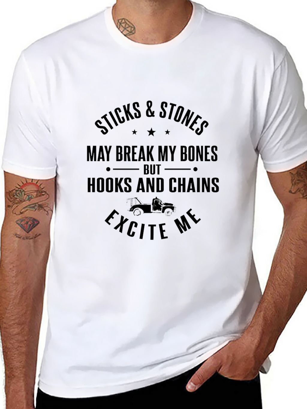 Sticks & Stones Humor Tee