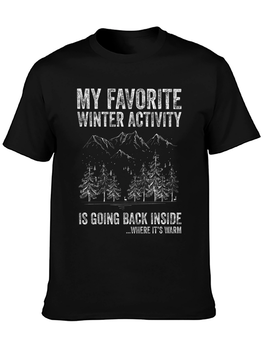 Funny Winter Activity Graphic T-Shirt