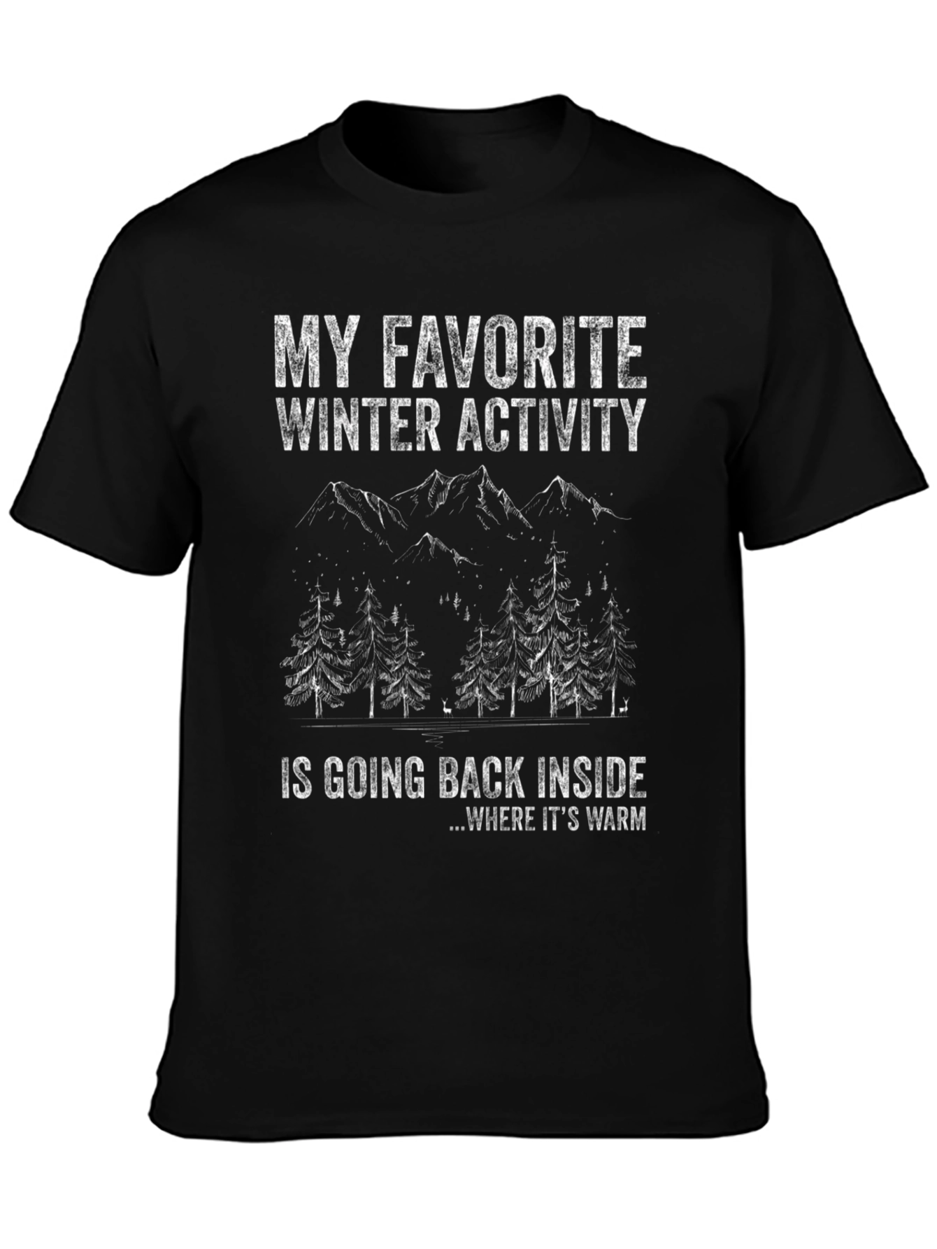 Funny Winter Activity Graphic T-Shirt