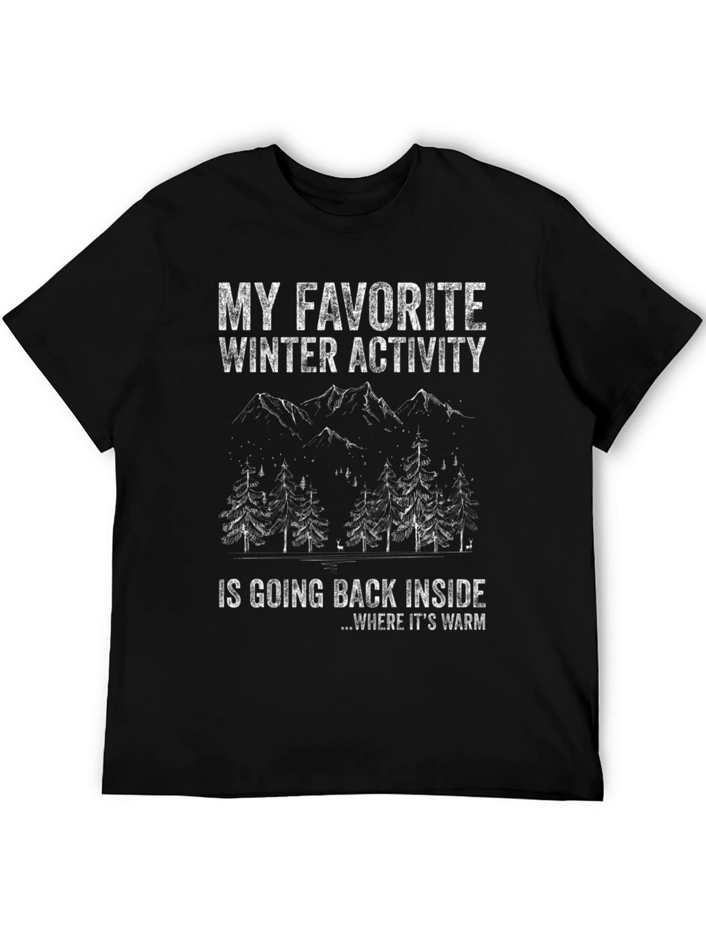 Funny Winter Activity Graphic T-Shirt
