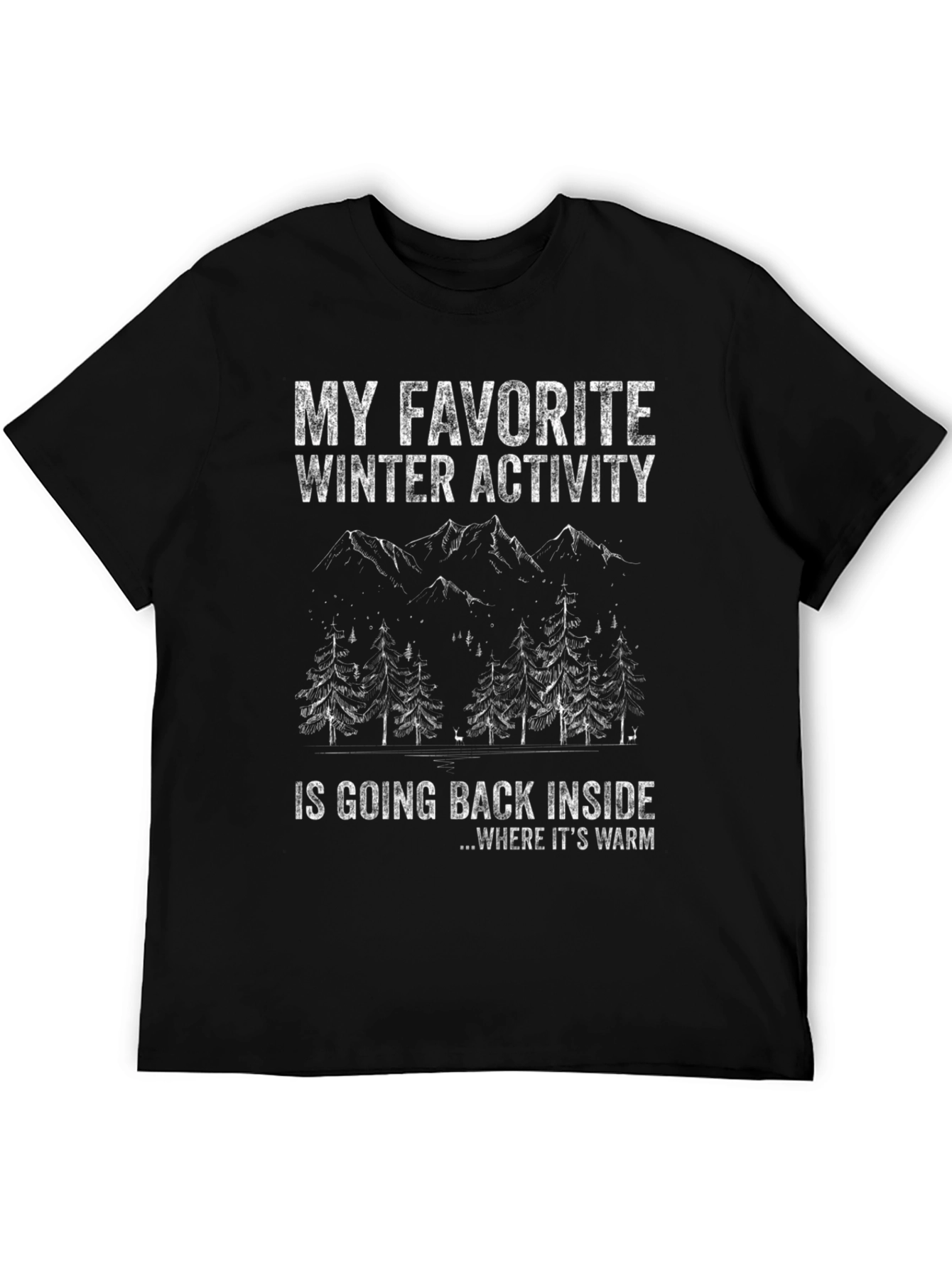 Funny Winter Activity Graphic T-Shirt