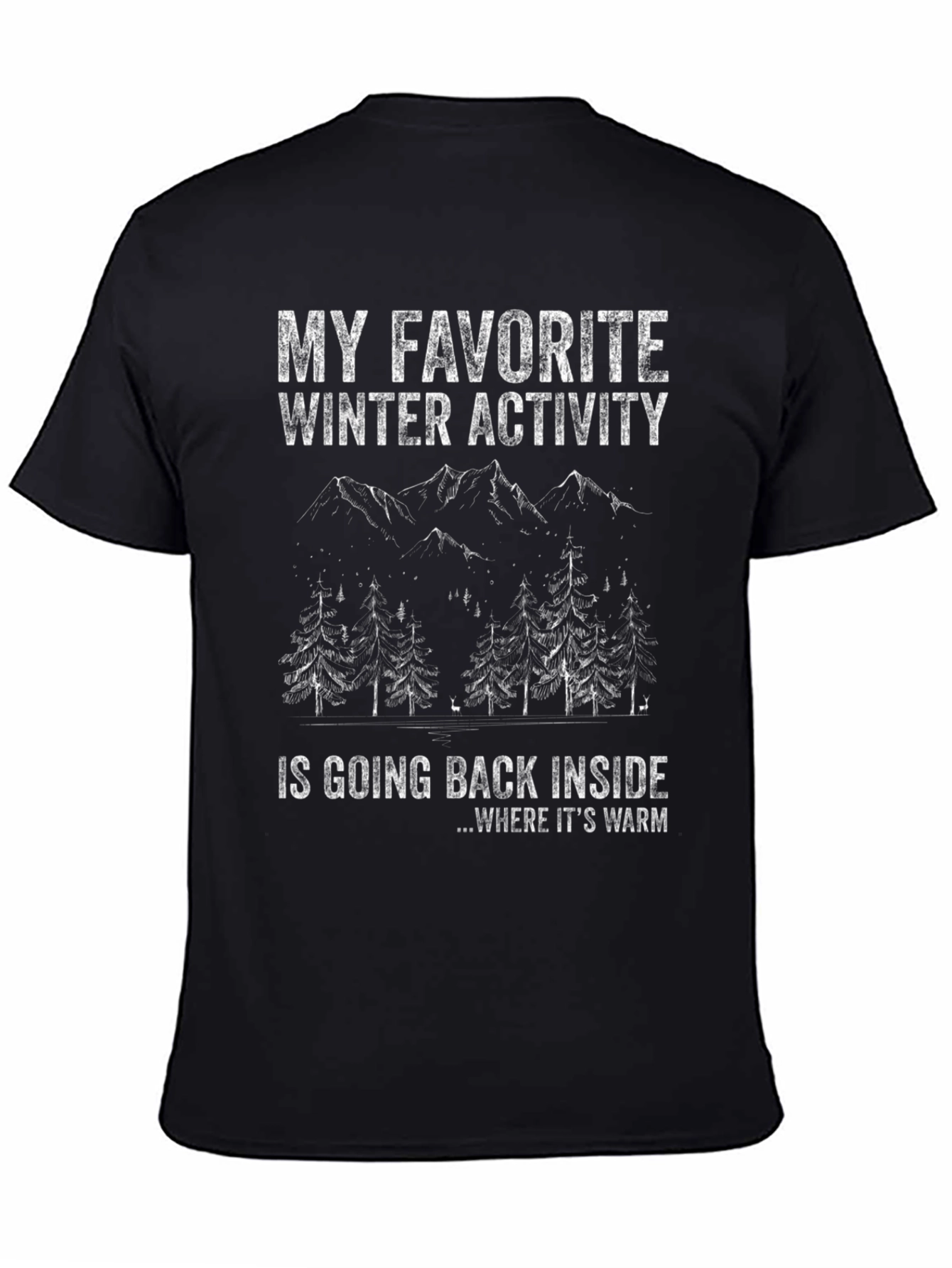 Funny Winter Activity Graphic T-Shirt