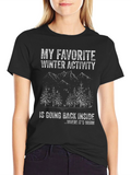 Funny Winter Activity Graphic T-Shirt