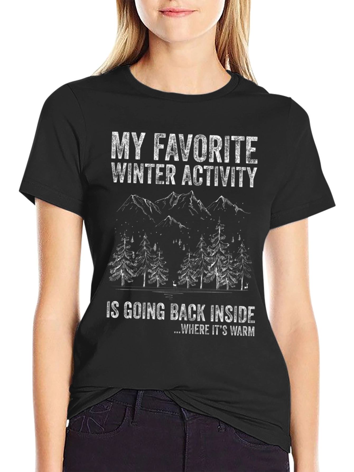 Funny Winter Activity Graphic T-Shirt