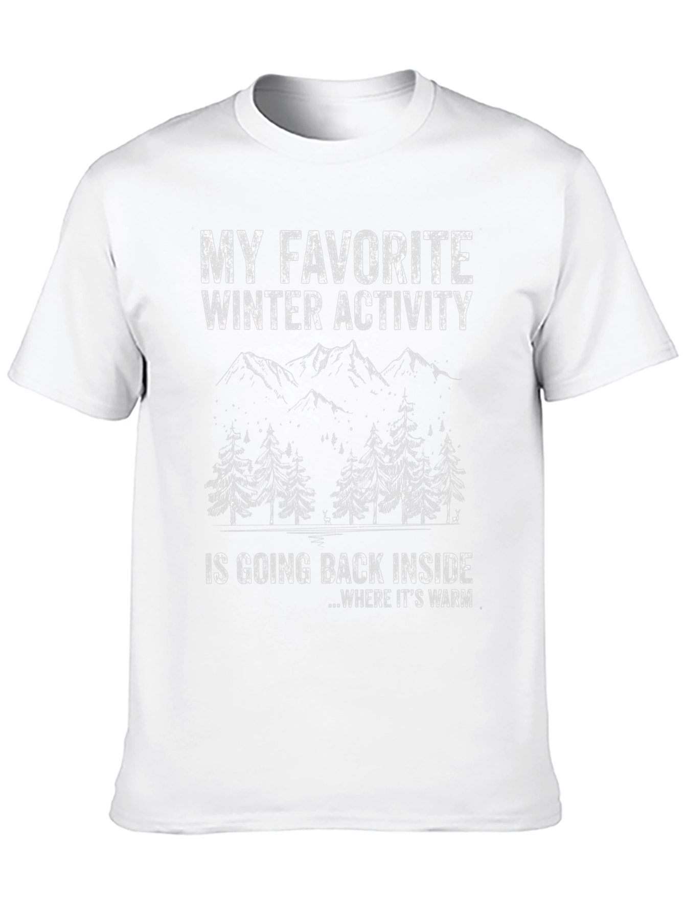 Funny Winter Activity Graphic T-Shirt