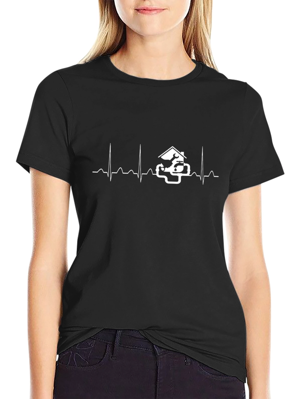 Plumber Heartbeat T-Shirt - Funny Plumbing Tee
