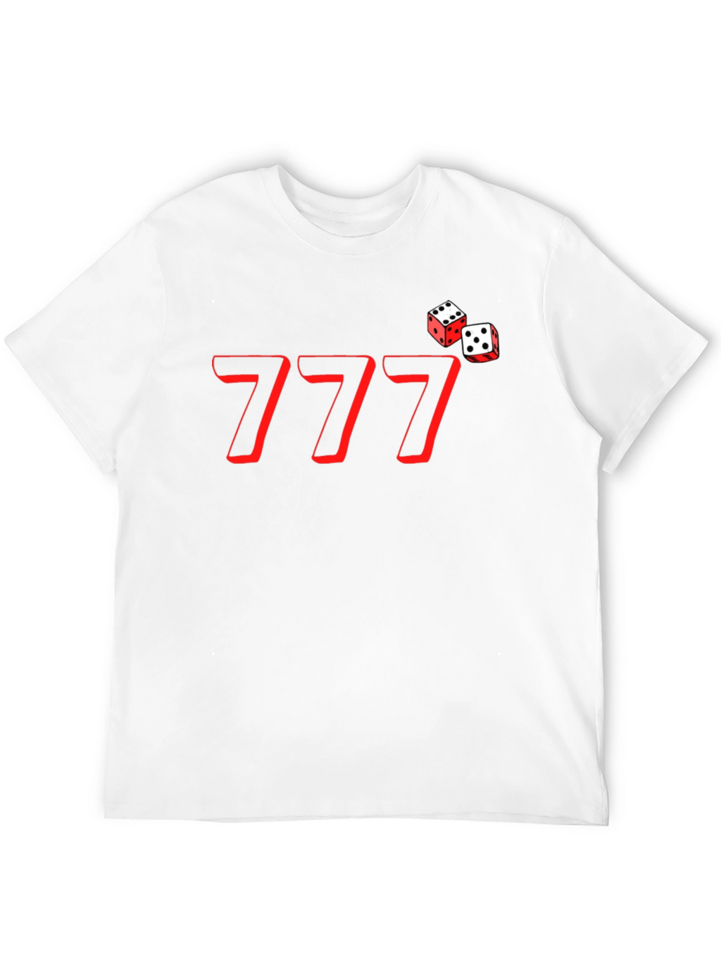 Lucky 777 Dice Graphic Tee - Black