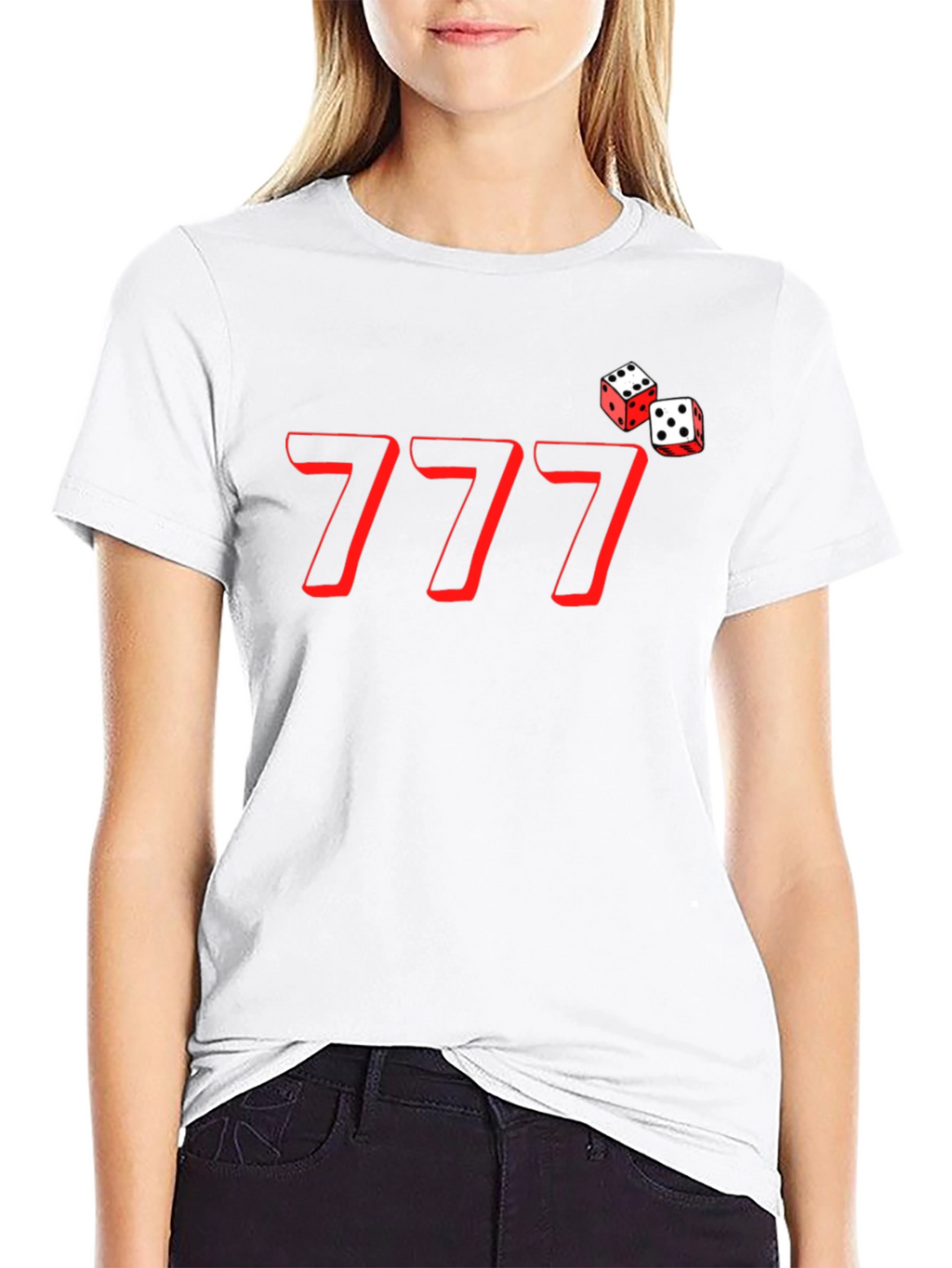 Lucky 777 Dice Graphic Tee - Black