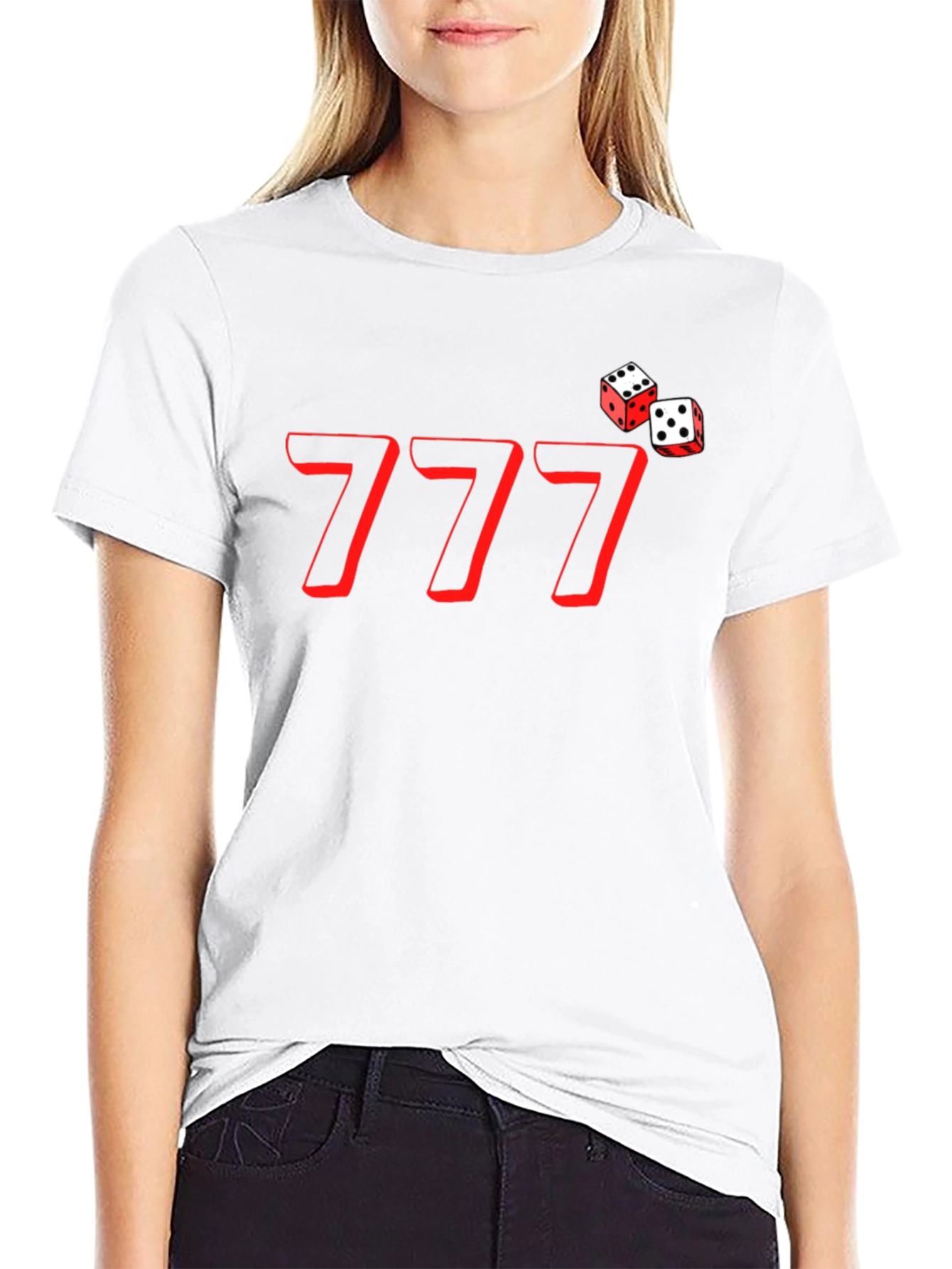 Lucky 777 Dice Graphic Tee - Black