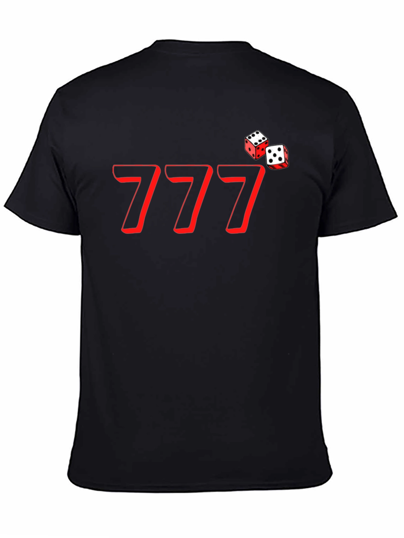 Lucky 777 Dice Graphic Tee - Black