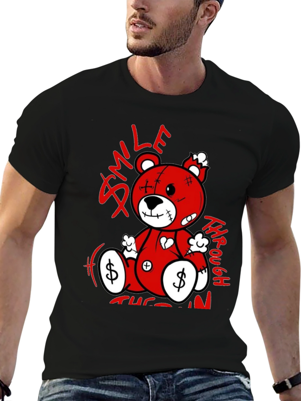 Smile Through the Pain Bear T-Shirt