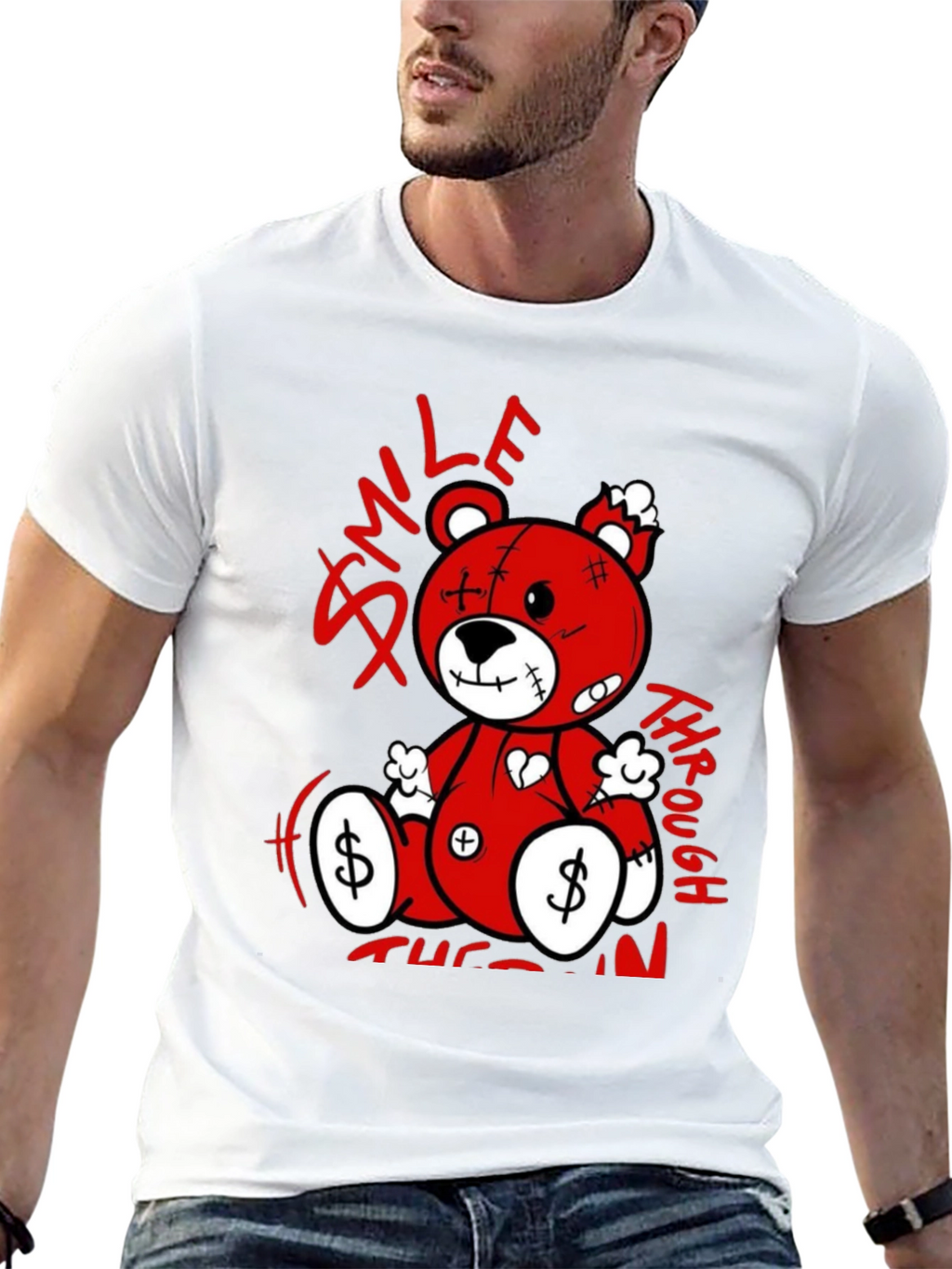 Smile Through the Pain Bear T-Shirt
