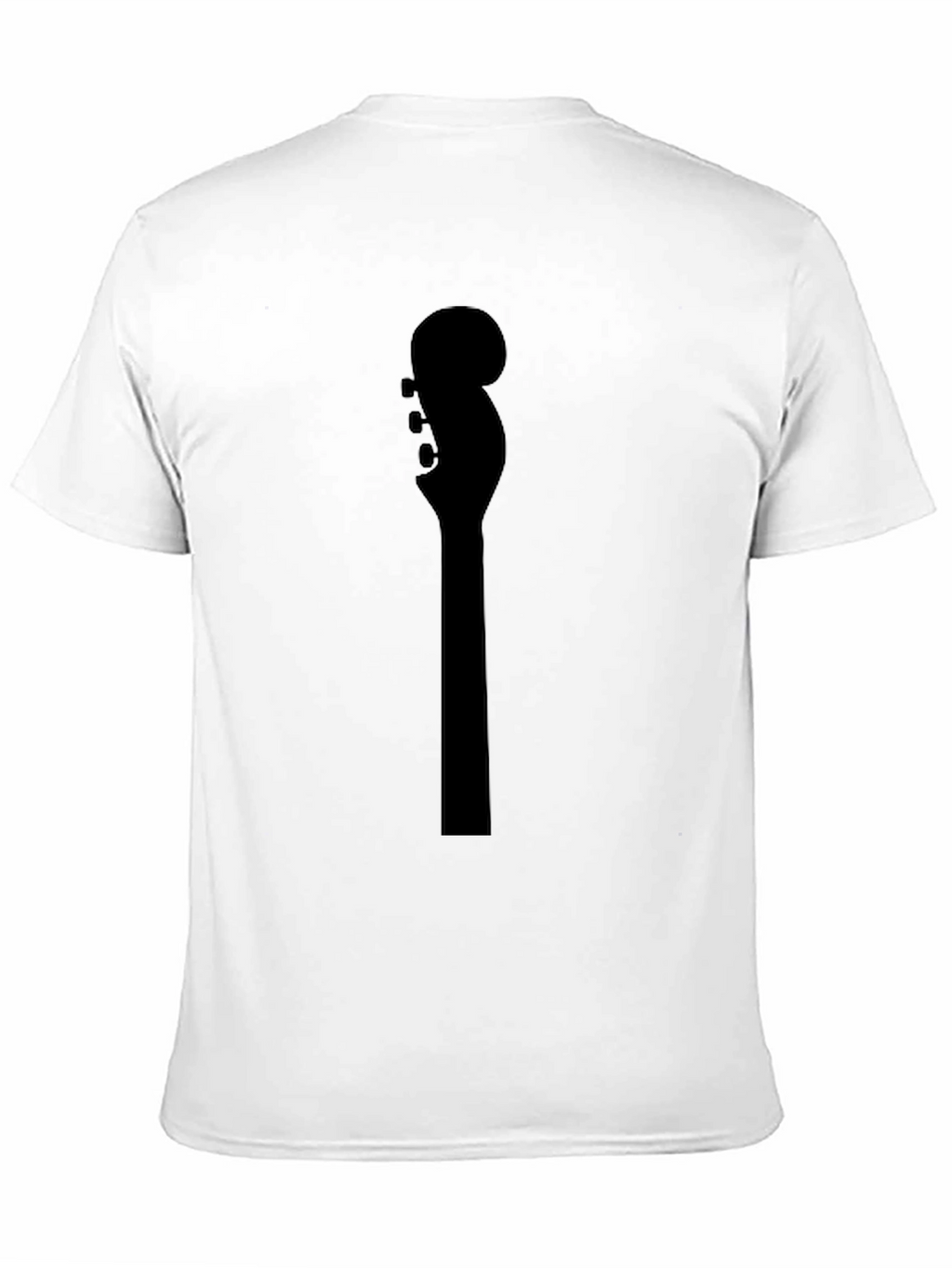 Guitar Headstock Graphic Tee - Black Cotton T-Shirt