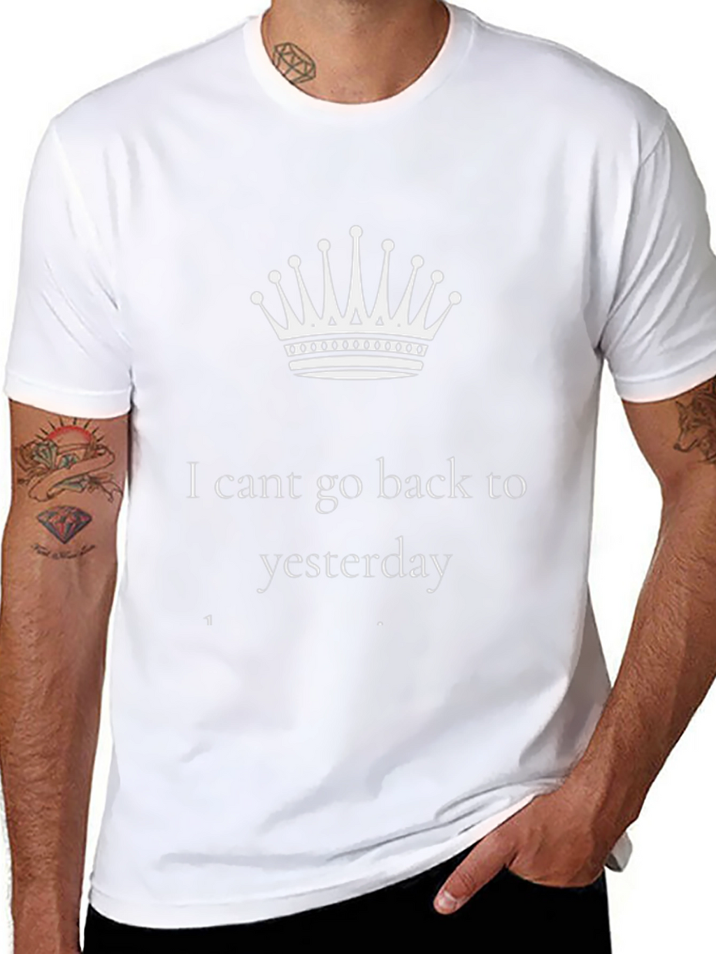 I Cant Go Back to Yesterday Black T-Shirt
