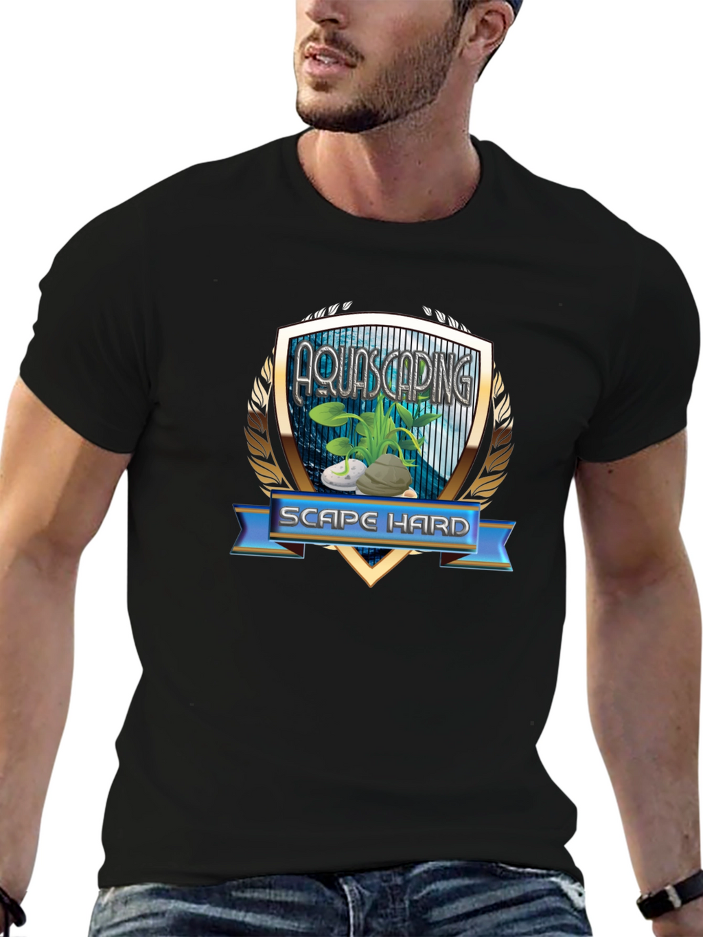 Aquascaping Scape Hard Graphic T-Shirt