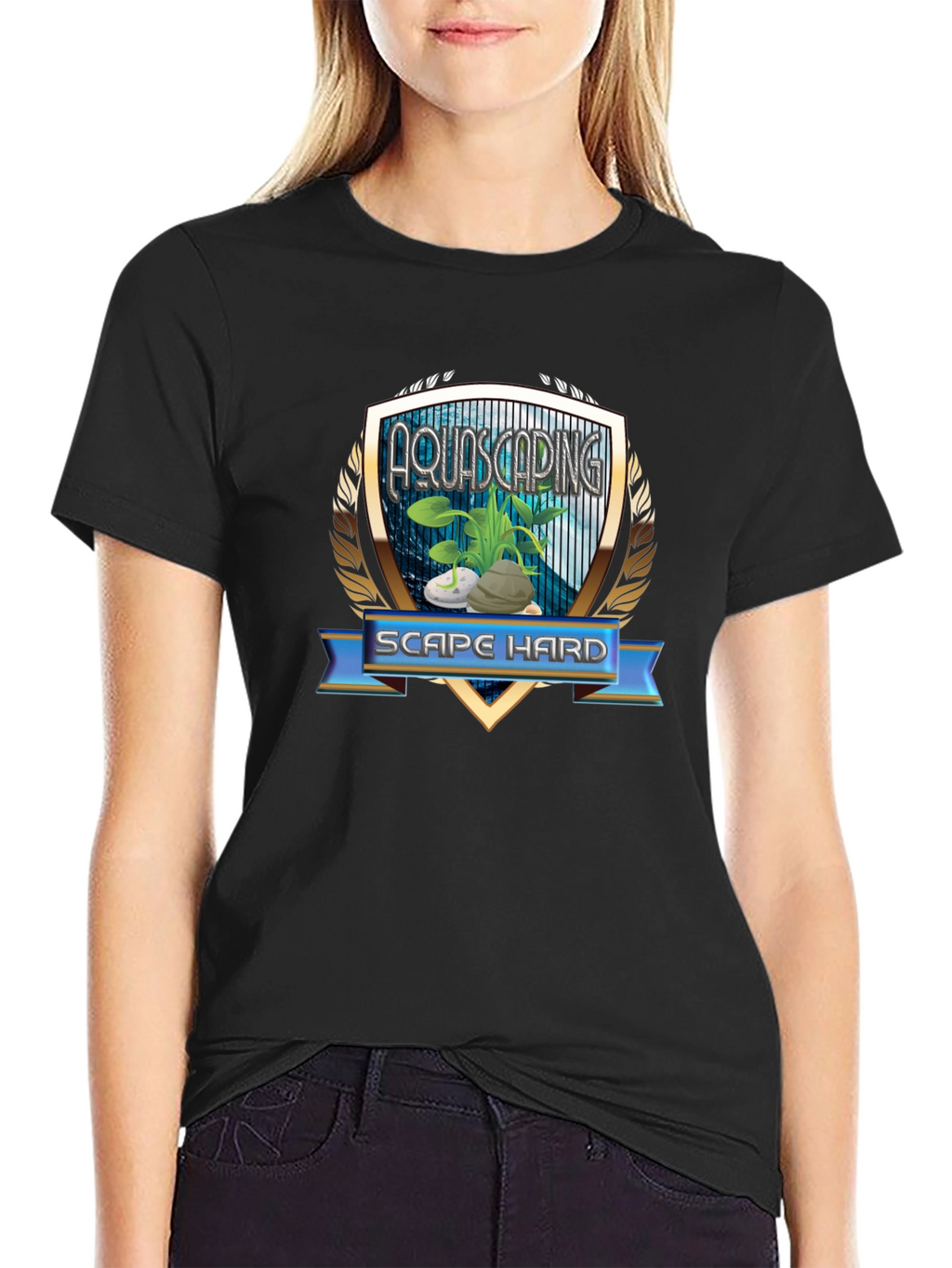 Aquascaping Scape Hard Graphic T-Shirt