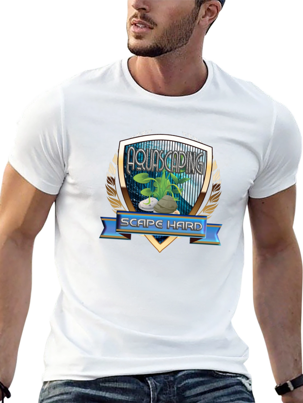 Aquascaping Scape Hard Graphic T-Shirt