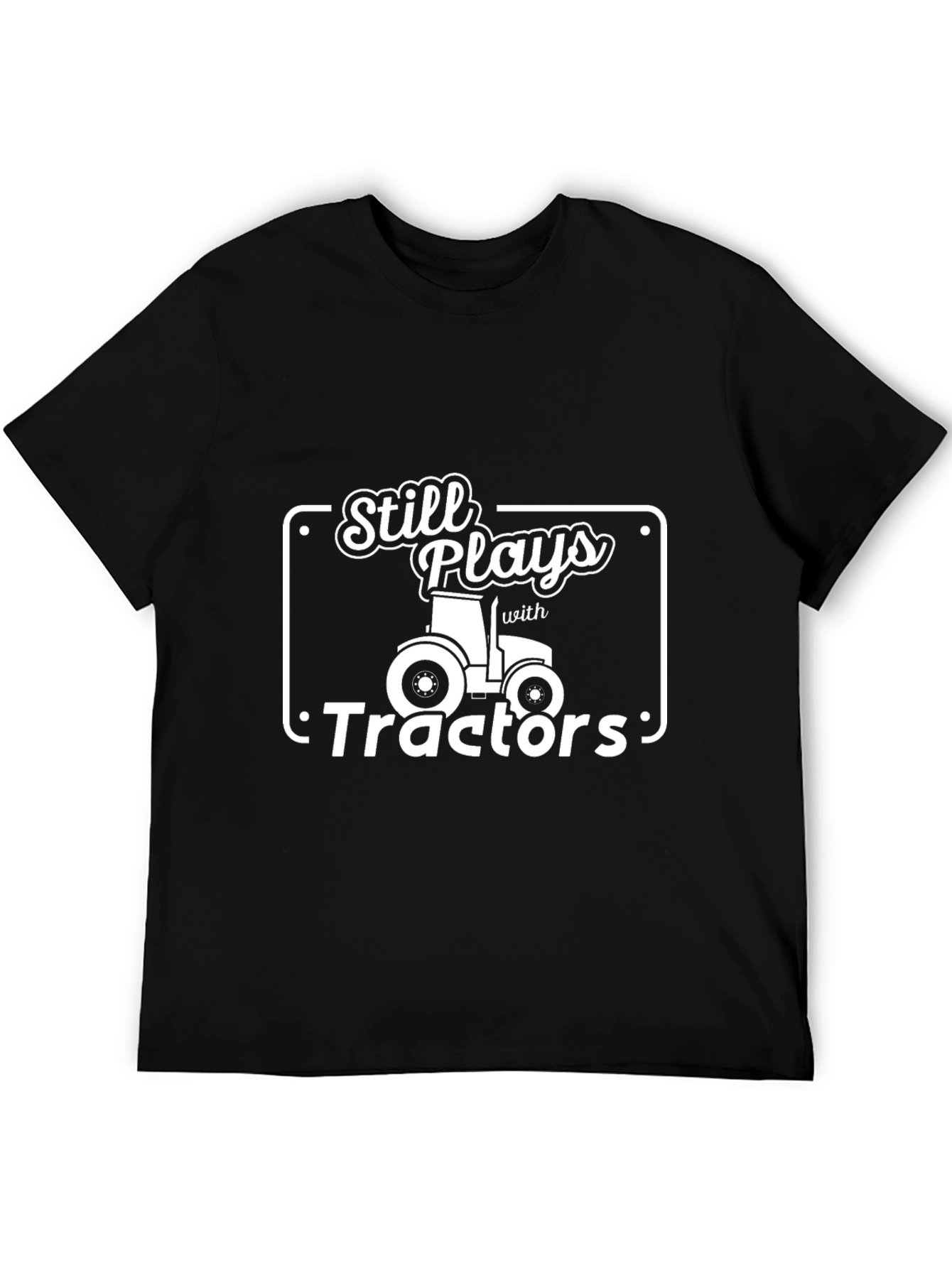 Still Plays with Tractors Graphic Tee - Black