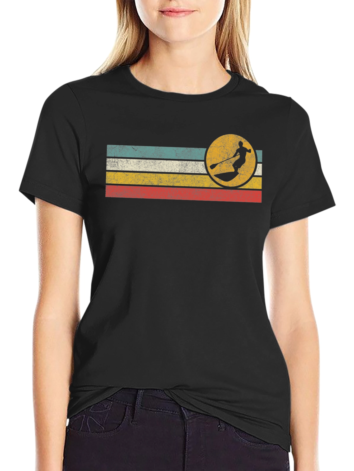 Retro Paddle Boarding Graphic Tee