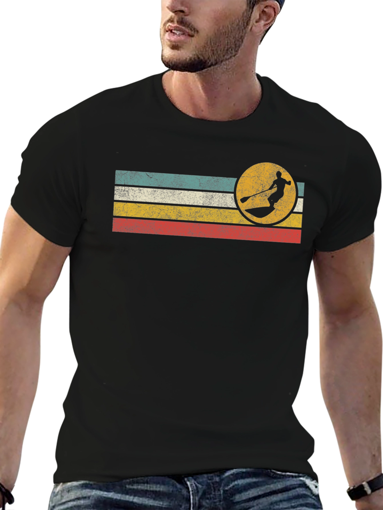 Retro Paddle Boarding Graphic Tee
