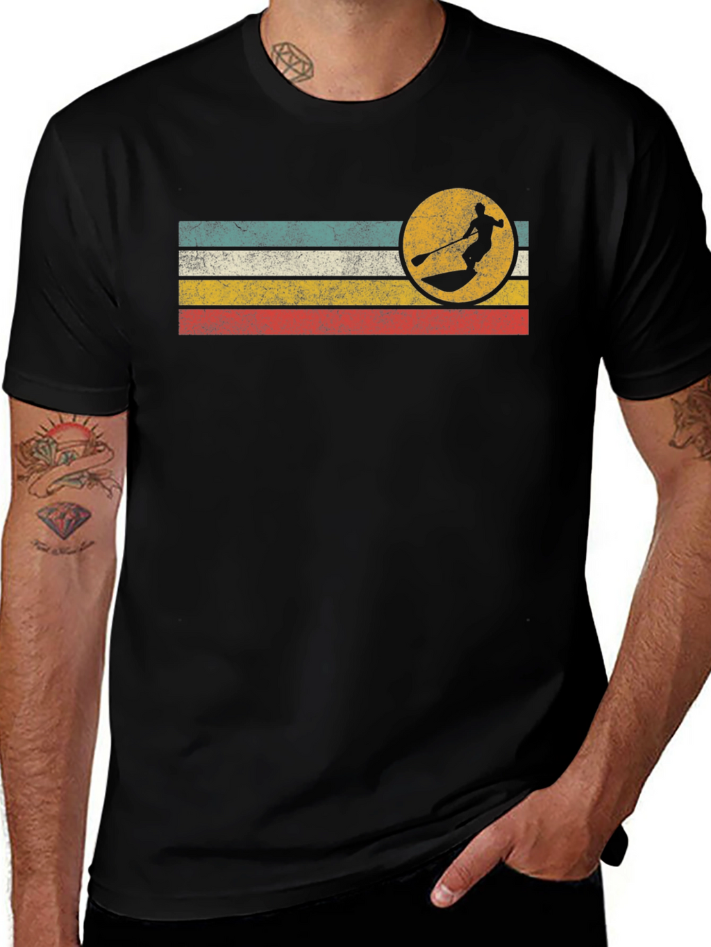 Retro Paddle Boarding Graphic Tee