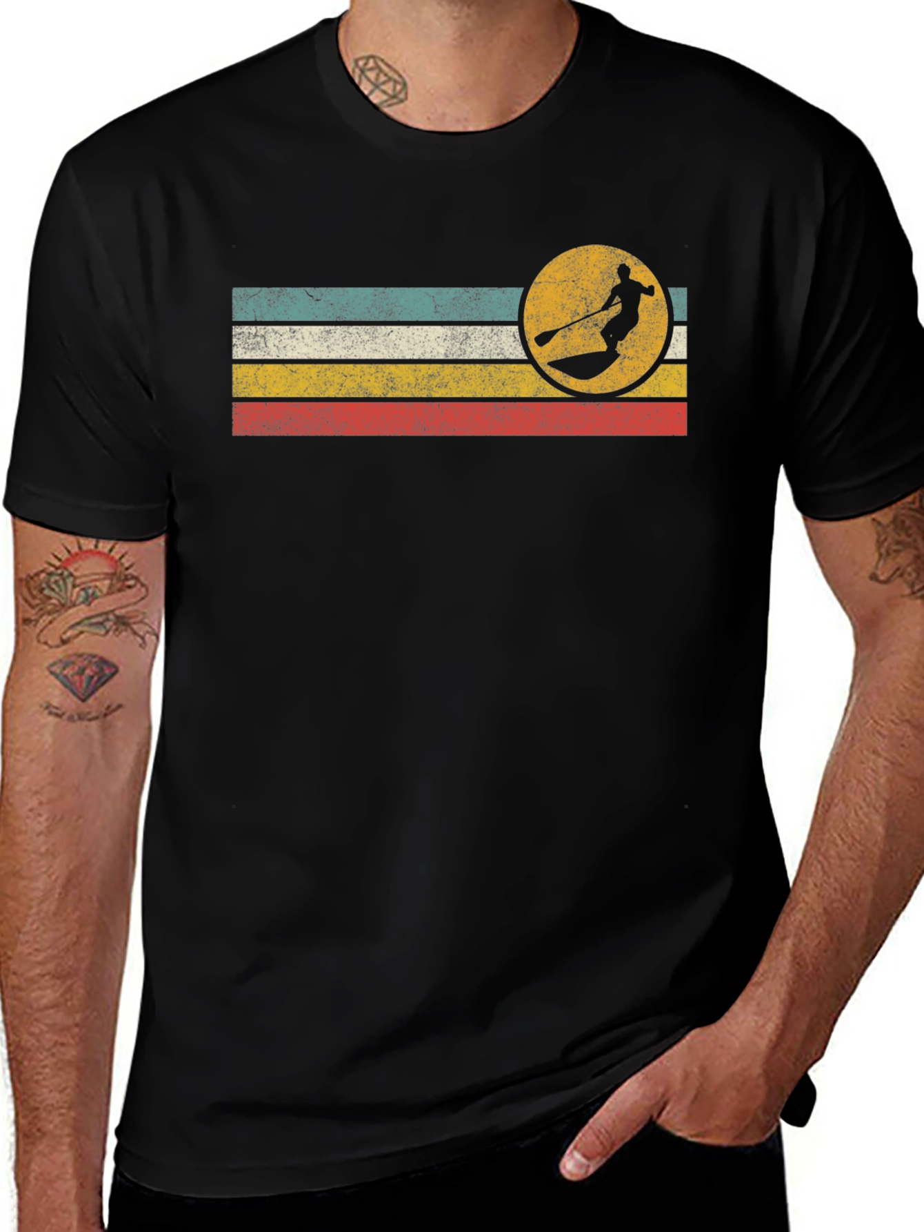 Retro Paddle Boarding Graphic Tee