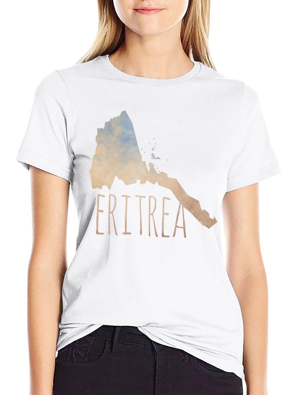 Eritrea Map T-Shirt - Black Cotton Tee