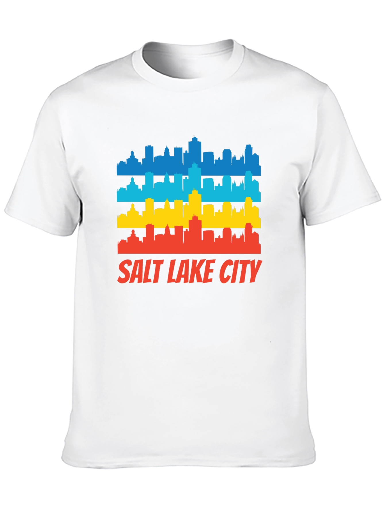 Salt Lake City Skyline T-Shirt - Retro Style