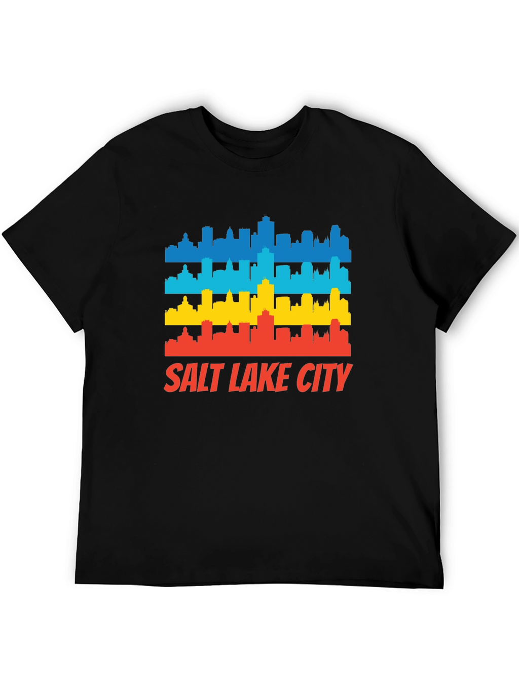 Salt Lake City Skyline T-Shirt - Retro Style