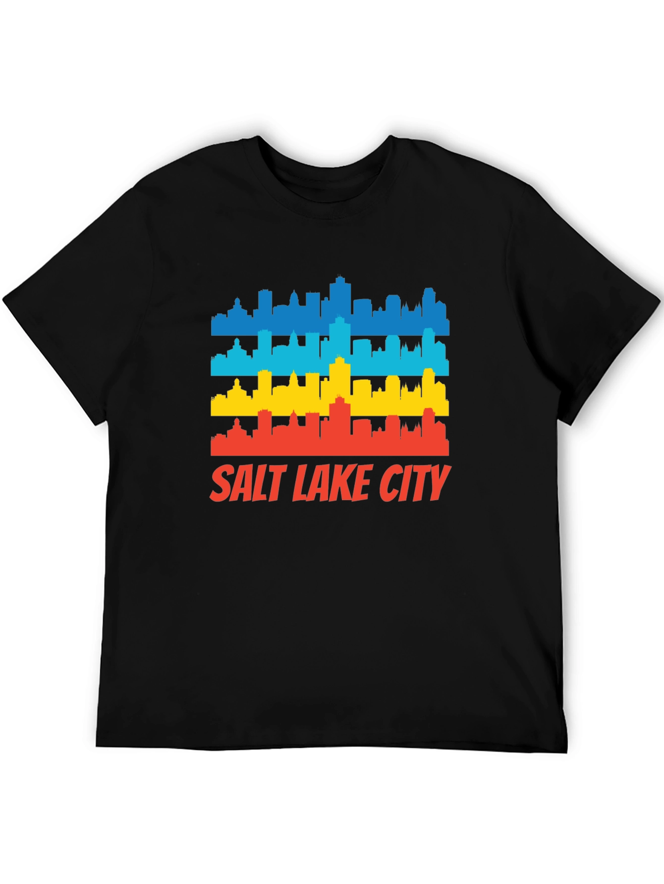 Salt Lake City Skyline T-Shirt - Retro Style