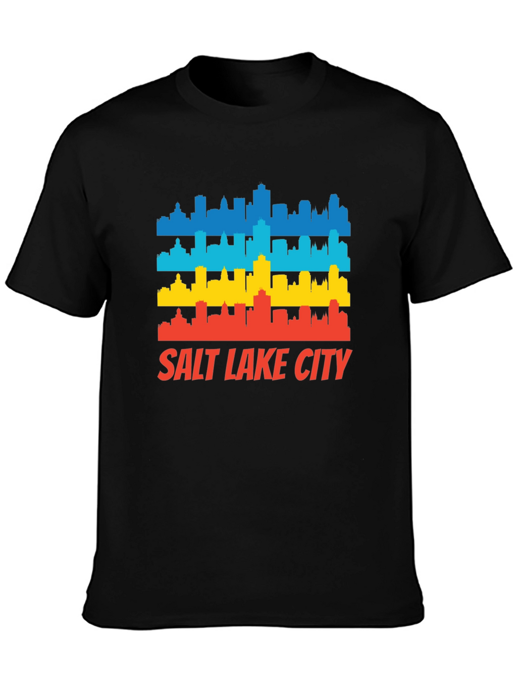 Salt Lake City Skyline T-Shirt - Retro Style