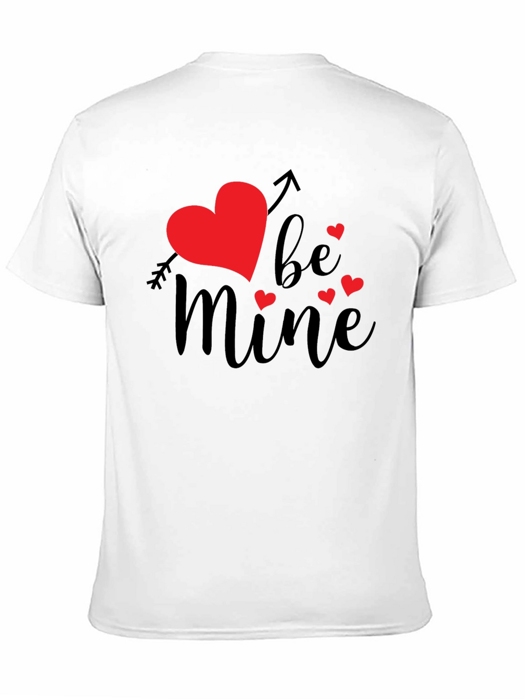 Be Mine Valentines Day Graphic Tee - Black