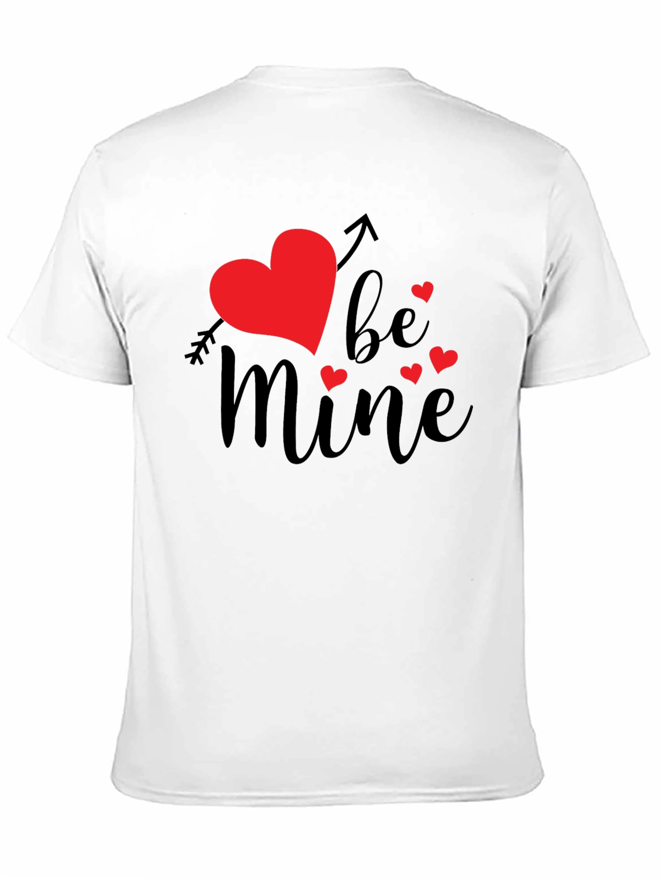Be Mine Valentines Day Graphic Tee - Black