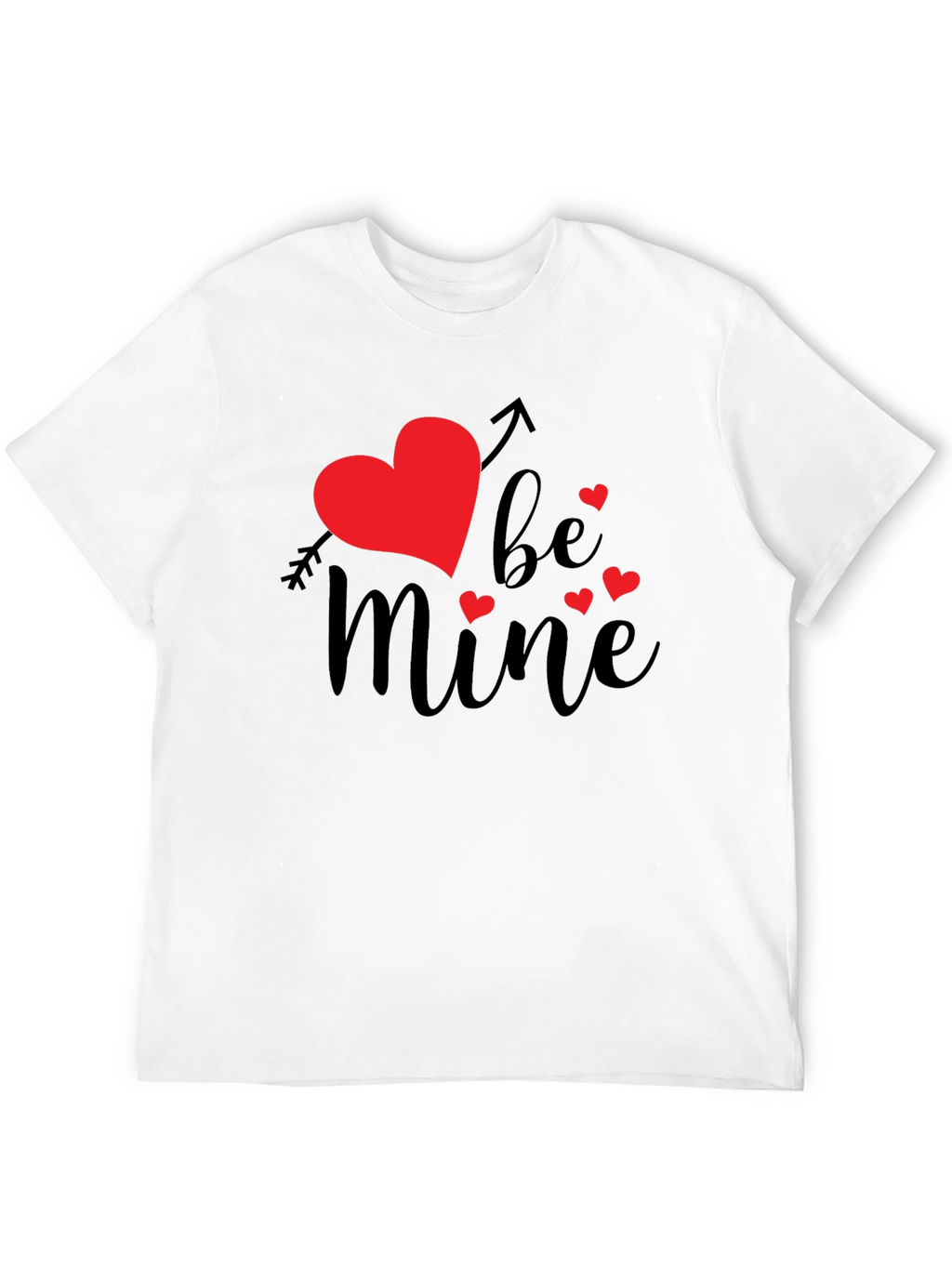 Be Mine Valentines Day Graphic Tee - Black