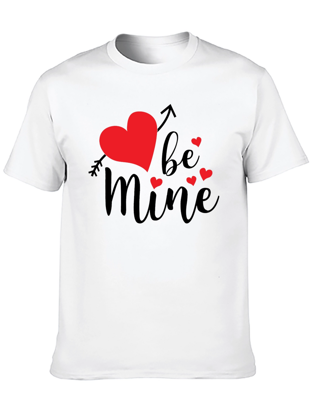 Be Mine Valentines Day Graphic Tee - Black
