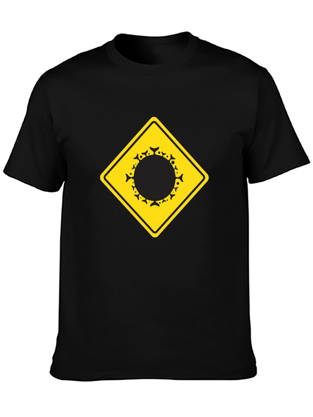 Warning Fish Crossing T-Shirt - Black