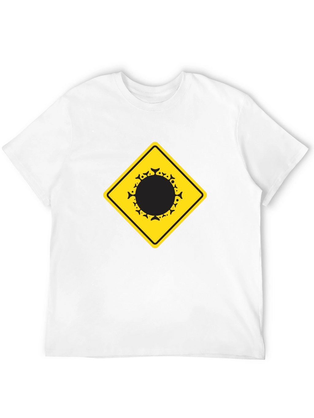 Warning Fish Crossing T-Shirt - Black