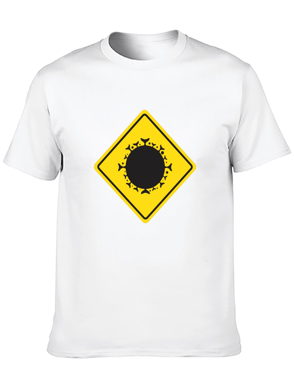Warning Fish Crossing T-Shirt - Black