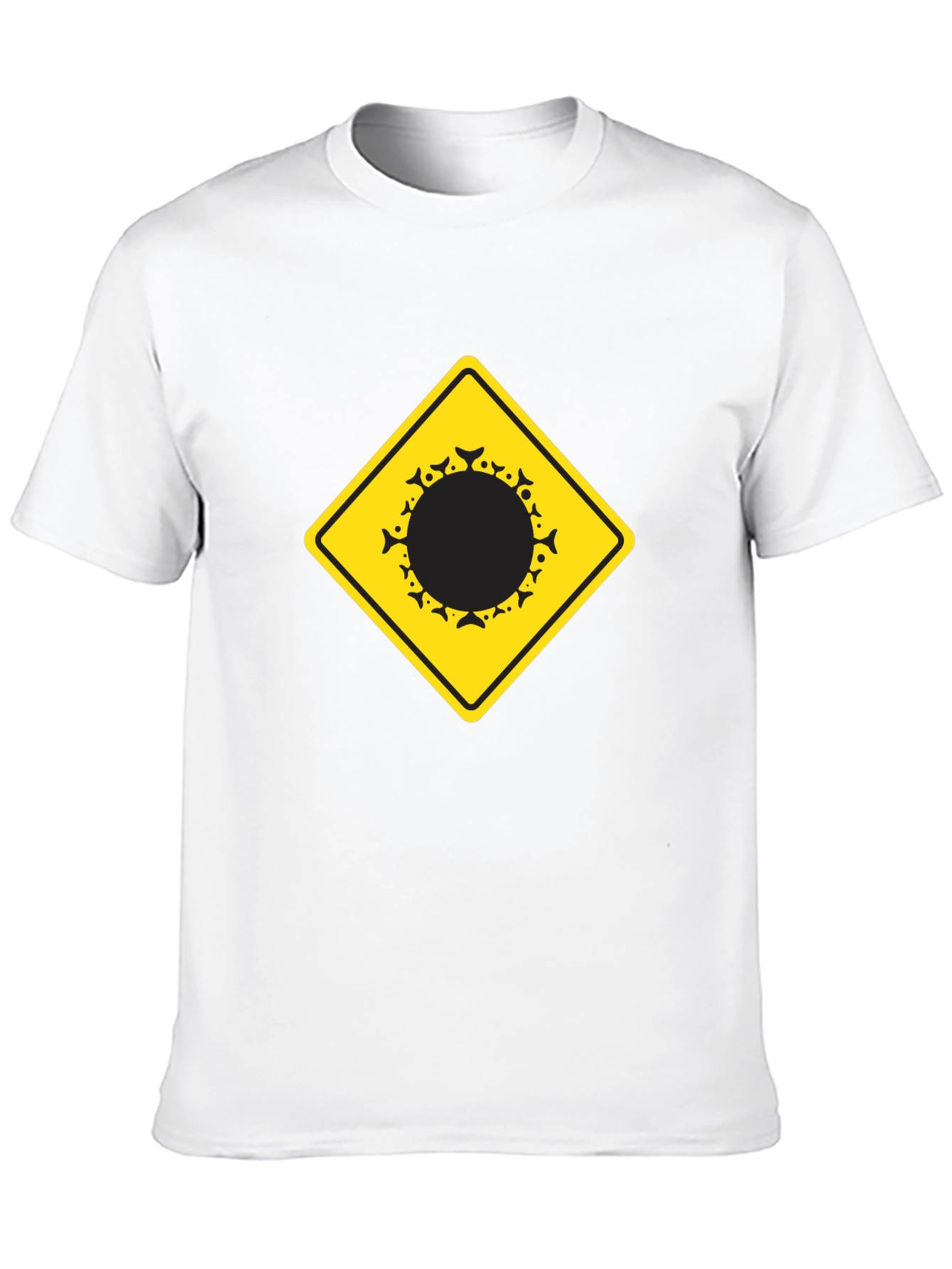 Warning Fish Crossing T-Shirt - Black