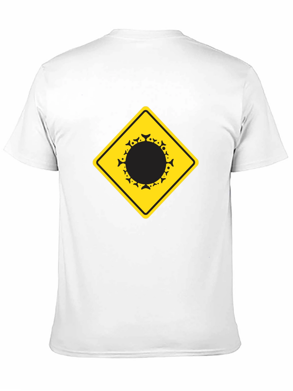 Warning Fish Crossing T-Shirt - Black