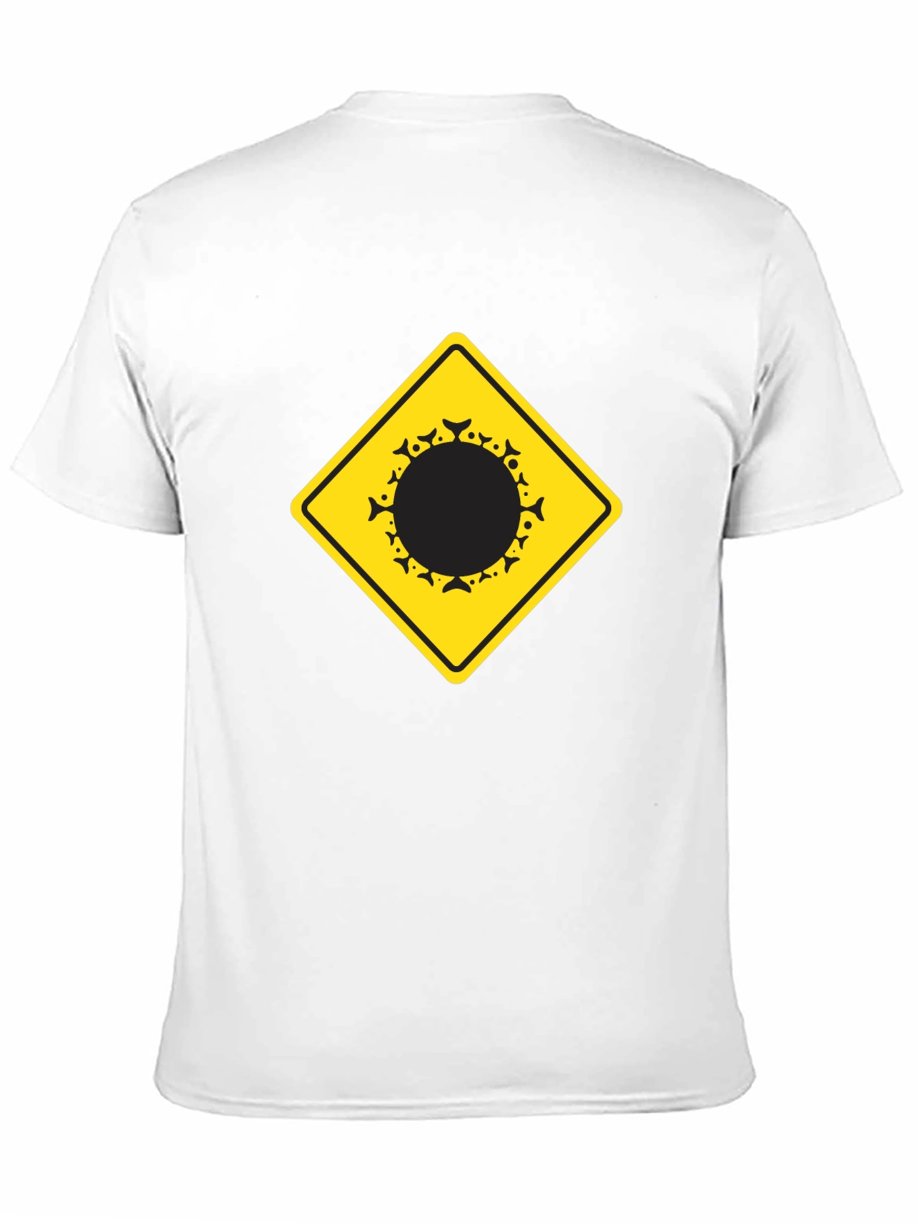 Warning Fish Crossing T-Shirt - Black