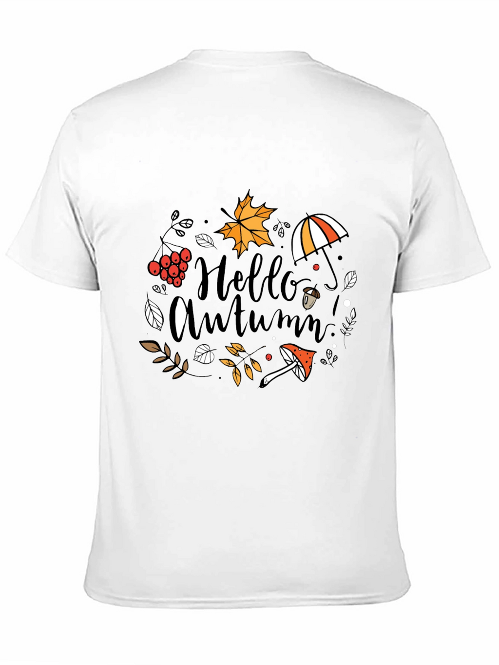 Hello Autumn Black T-Shirt