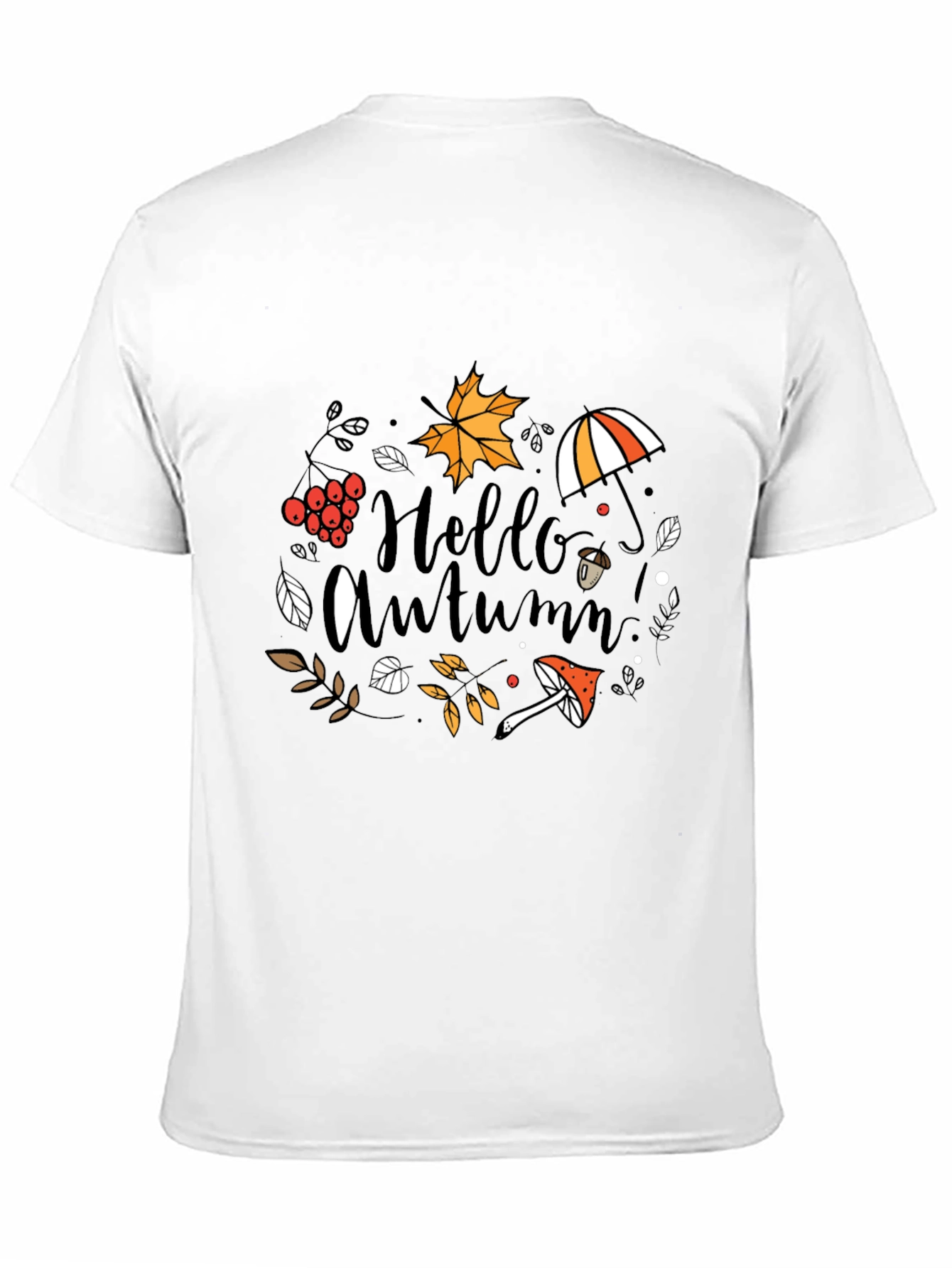 Hello Autumn Black T-Shirt