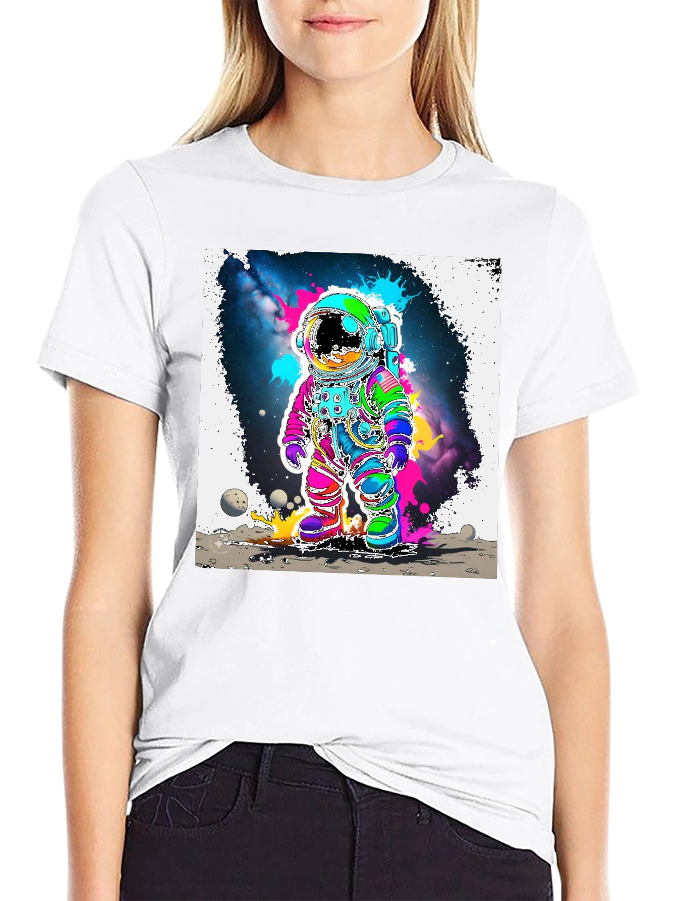 Neon Space Astronaut T-Shirt
