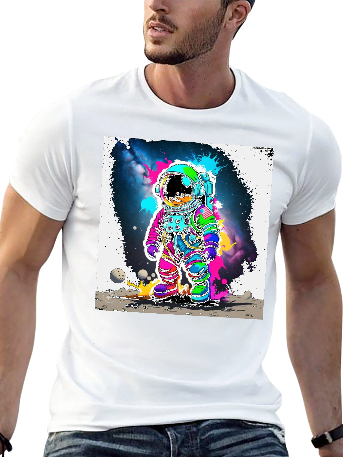 Neon Space Astronaut T-Shirt
