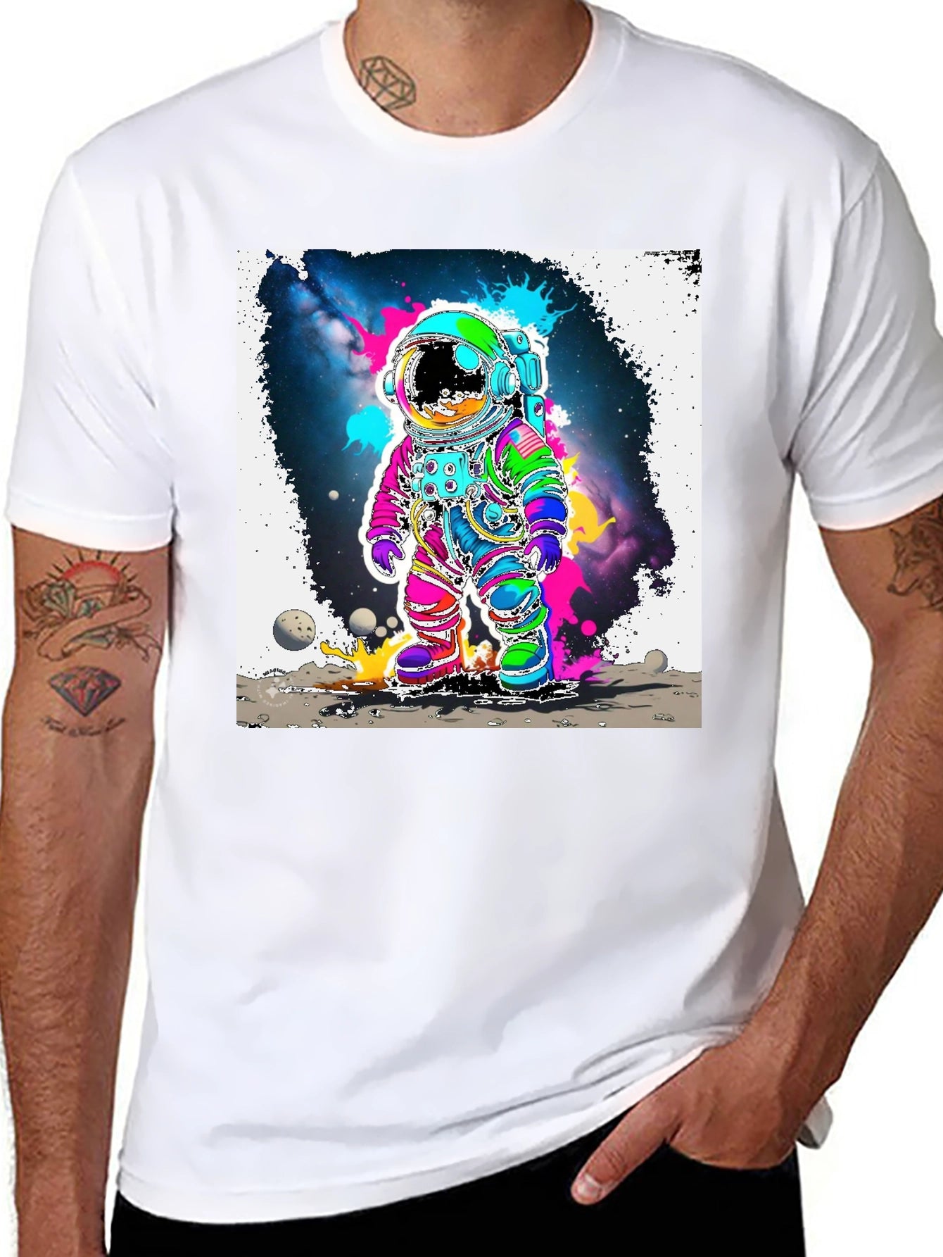 Neon Space Astronaut T-Shirt